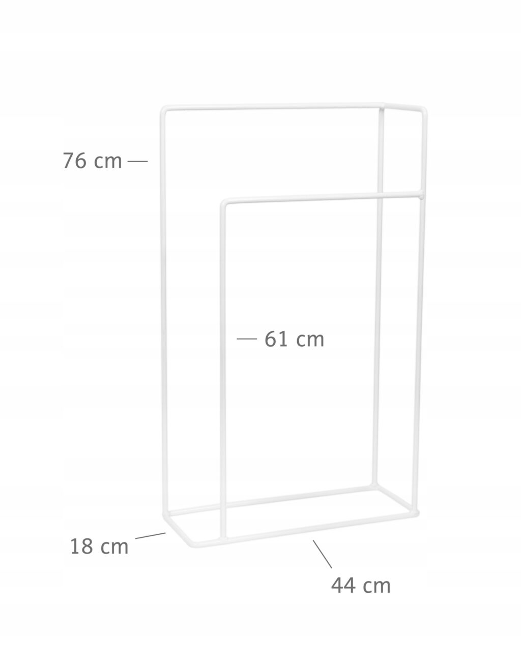Stojak wieszak łazienkowy na ręczniki loft biały - obrazek 4