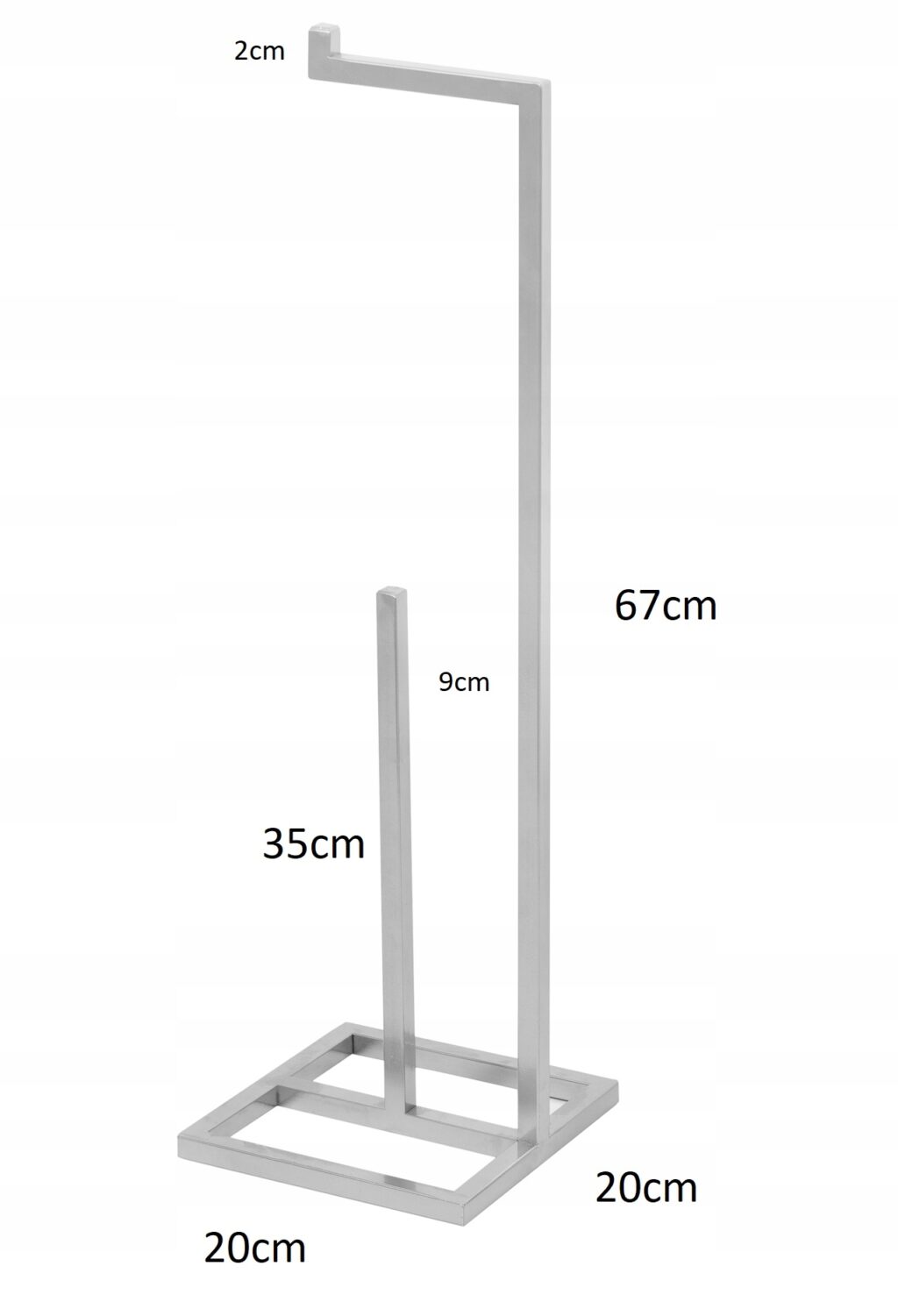 Stojak na papier toaletowy Sono srebrny - obrazek 4