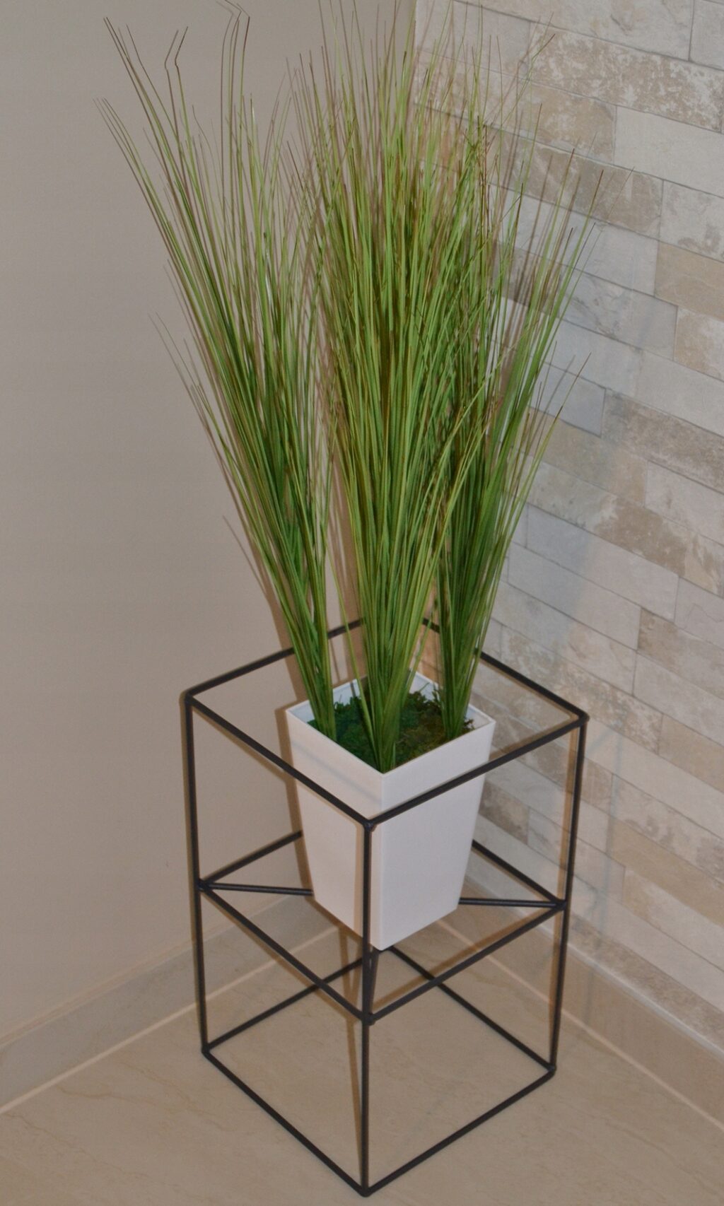 Kwietnik stojący Filo metalowy loft czarny 40 cm - obrazek 4