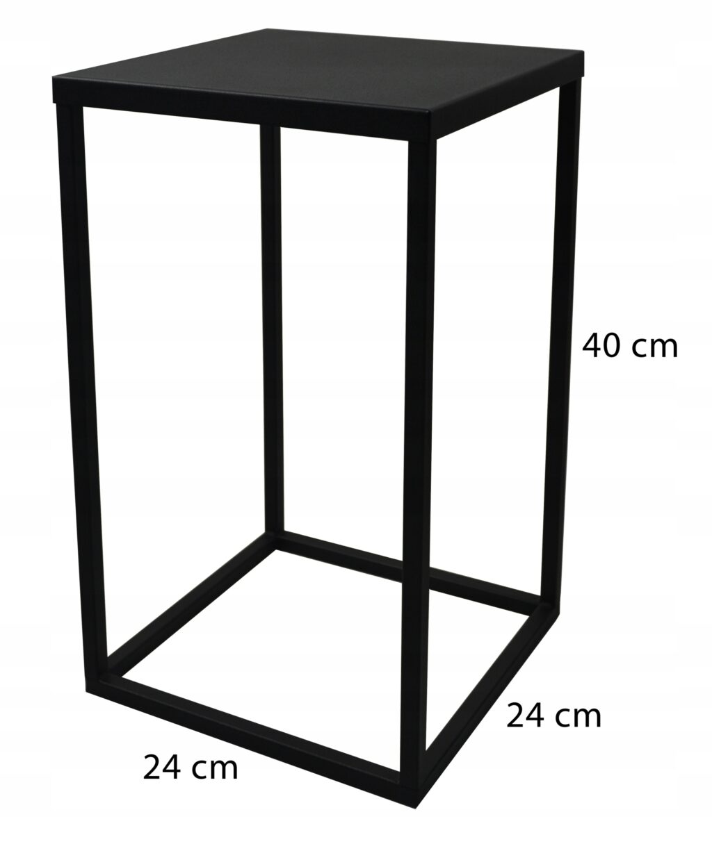 Kwietnik metalowy loft czarny zestaw 2 sztuki - obrazek 3