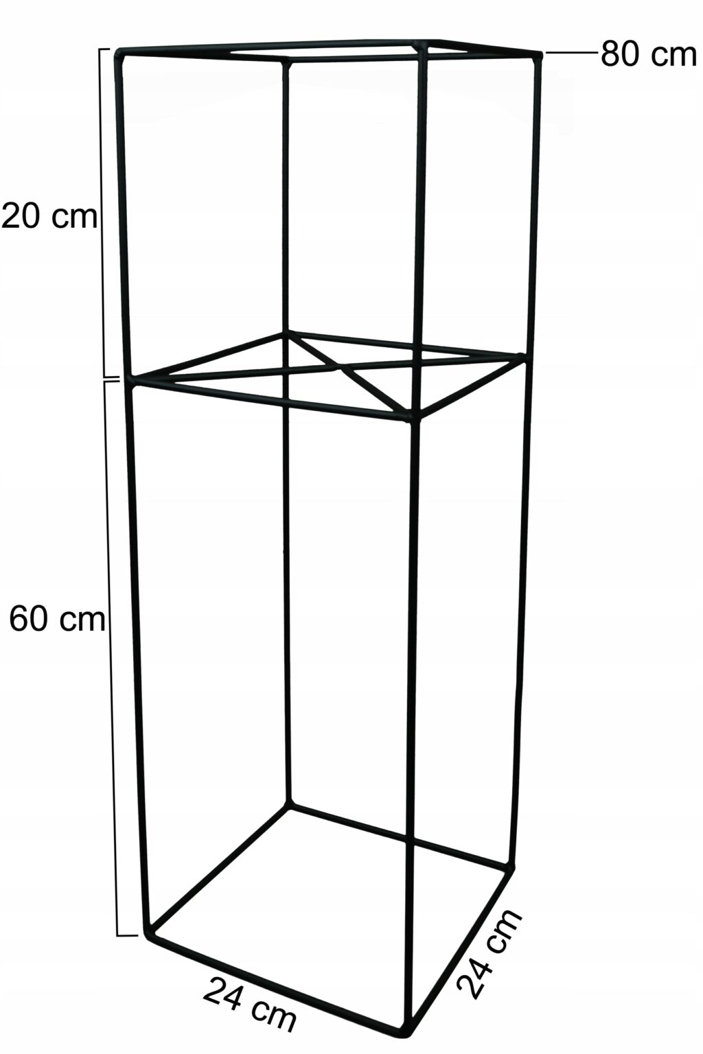 Kwietnik stojący Filo metalowy loft czarny 80 cm - obrazek 7
