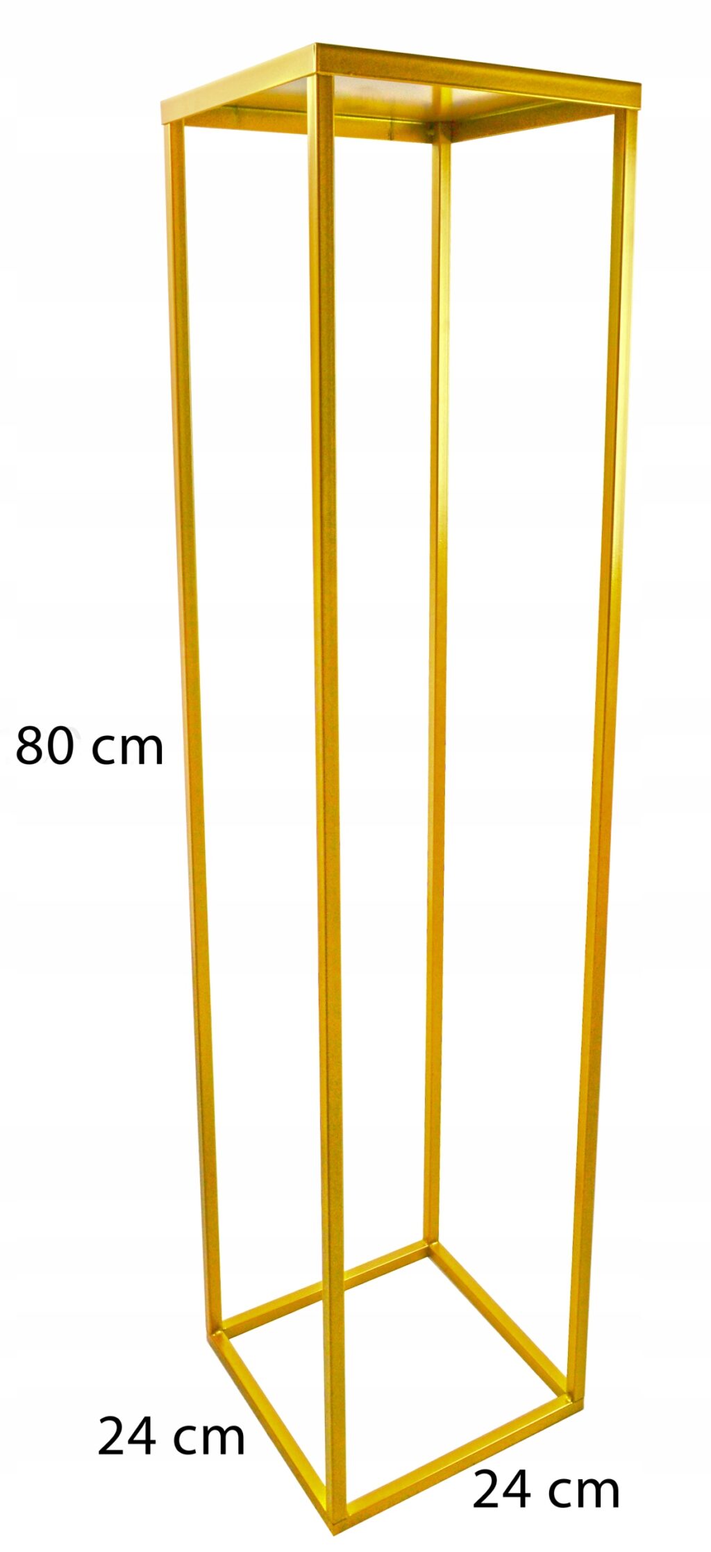 Kwietnik stojący metalowy loft złoty 80cm - obrazek 4