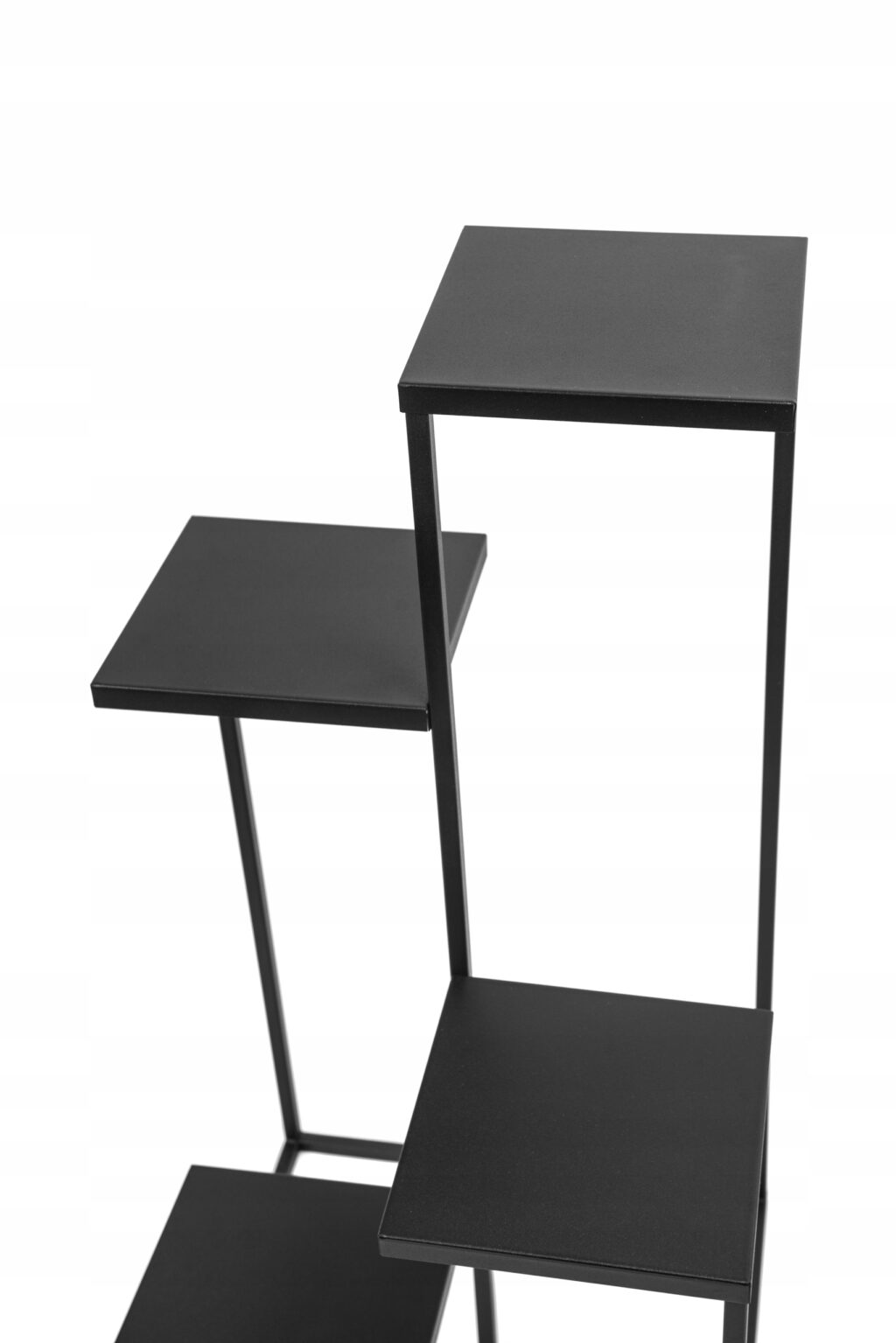 Kwietnik stojak metalowy loft czarny 4 donicowy - obrazek 4