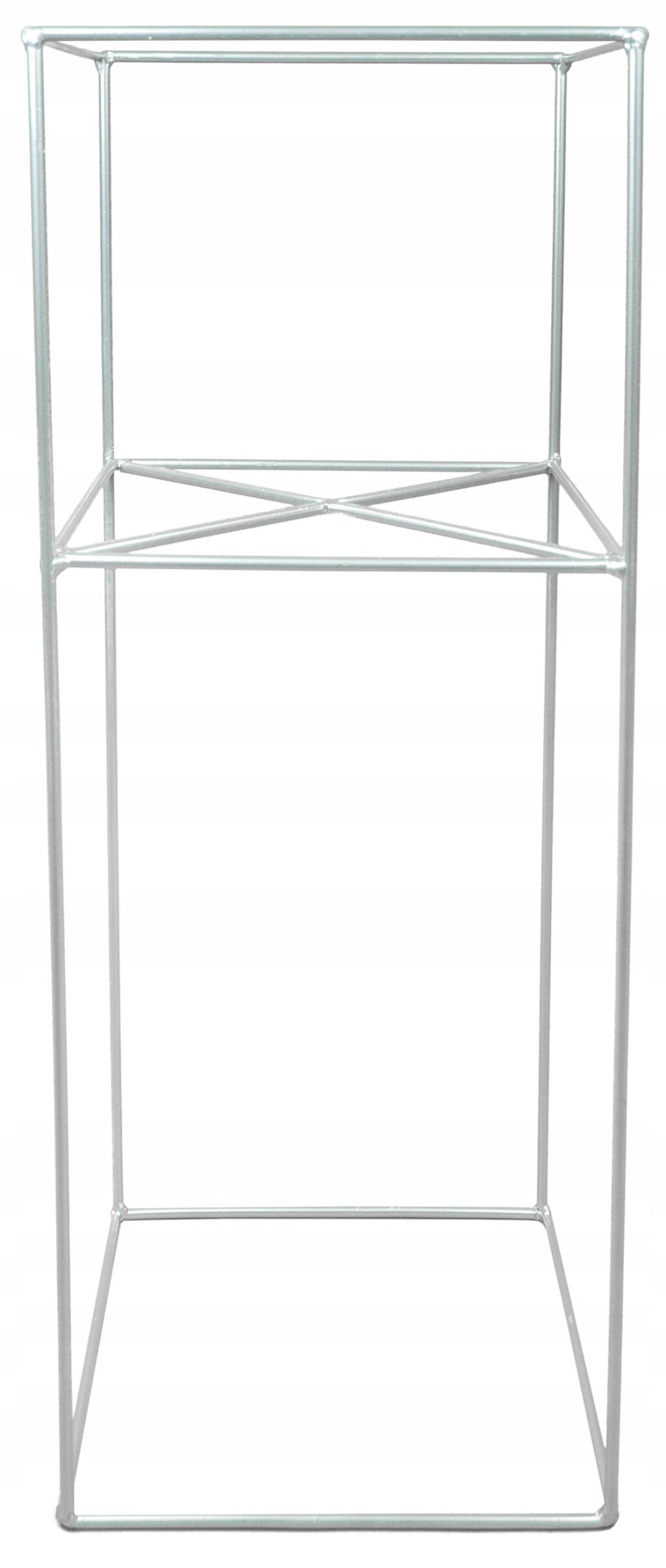 Kwietnik stojący Filo metalowy loft srebrny 60 cm - obrazek 3