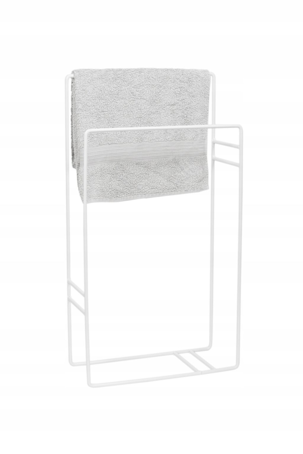 Stojak wieszak łazienkowy na ręczniki loft biały