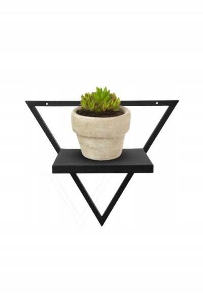 Kwietnik metalowy wiszący na ścianę loft czarny