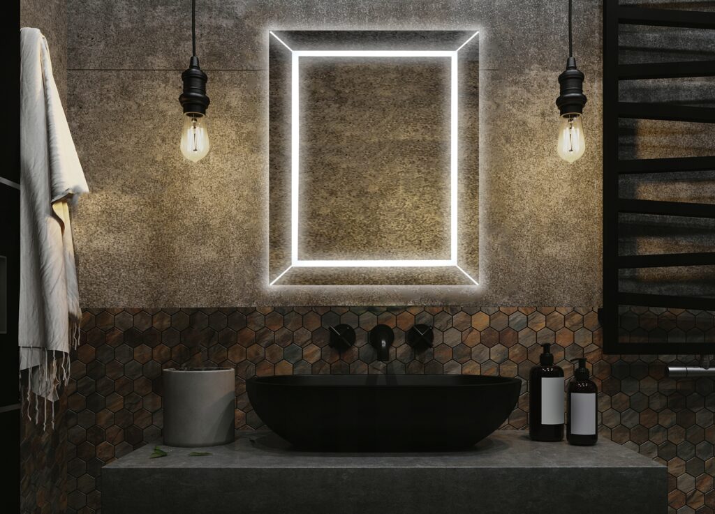 Lustro łazienkowe podświetlane Led Exton 70x90cm - obrazek 2