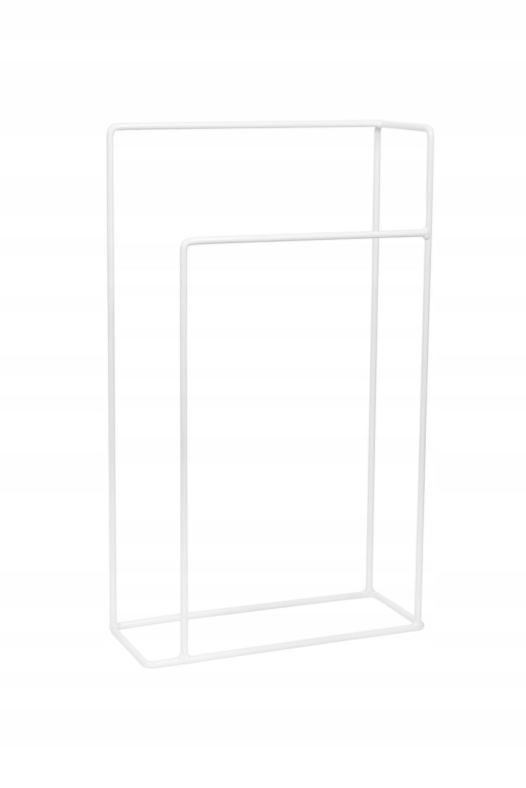 Stojak wieszak łazienkowy na ręczniki loft biały - obrazek 3