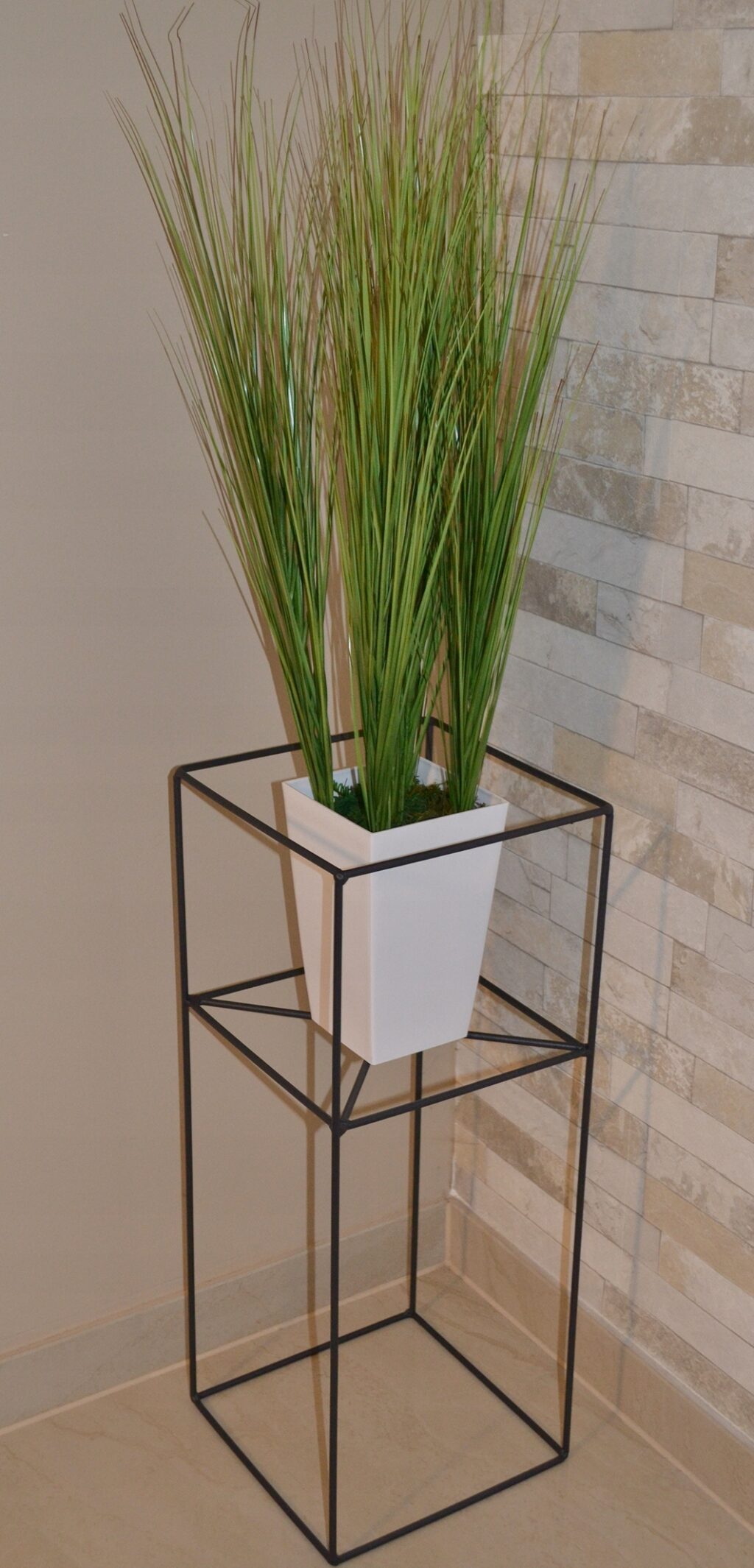 Kwietnik stojący Filo metalowy loft czarny 60 cm - obrazek 6