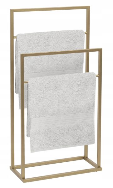Stojak na ręczniki DUO 2-ramienny złoty