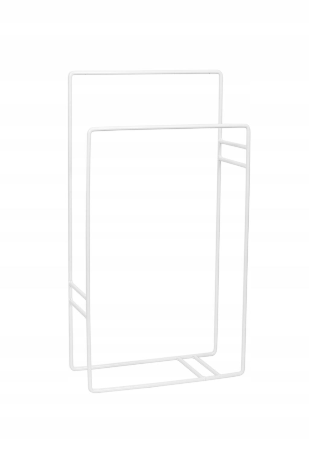 Stojak wieszak łazienkowy na ręczniki loft biały - obrazek 3