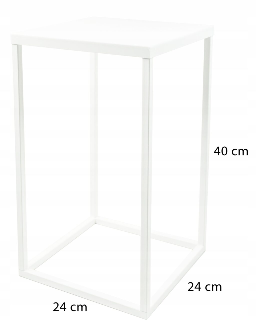 Kwietnik metalowy loft biały zestaw 3 sztuki - obrazek 4