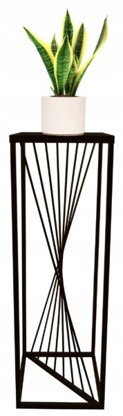 Kwietnik metalowy stojący RIVER czarny 70cm