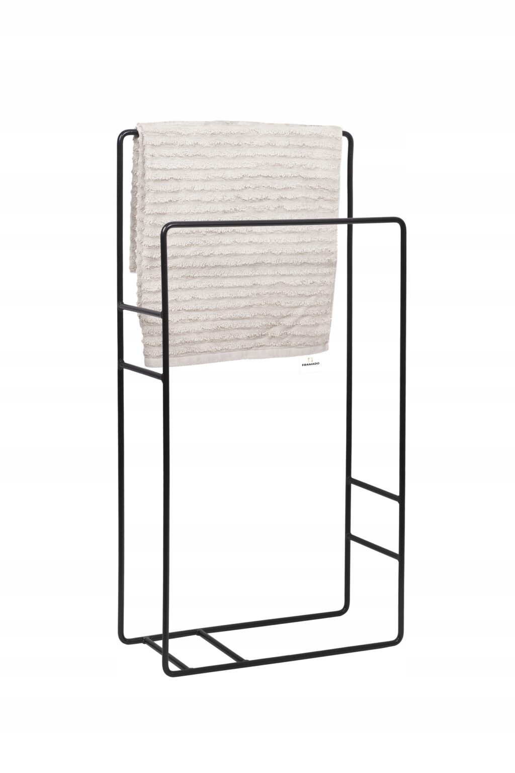 Stojak wieszak łazienkowy na ręczniki loft czarny