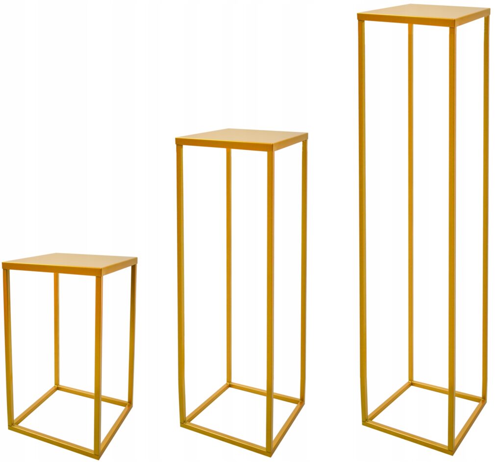 Stojak kwietnik złoty loft na wesele ślub komunie - obrazek 5