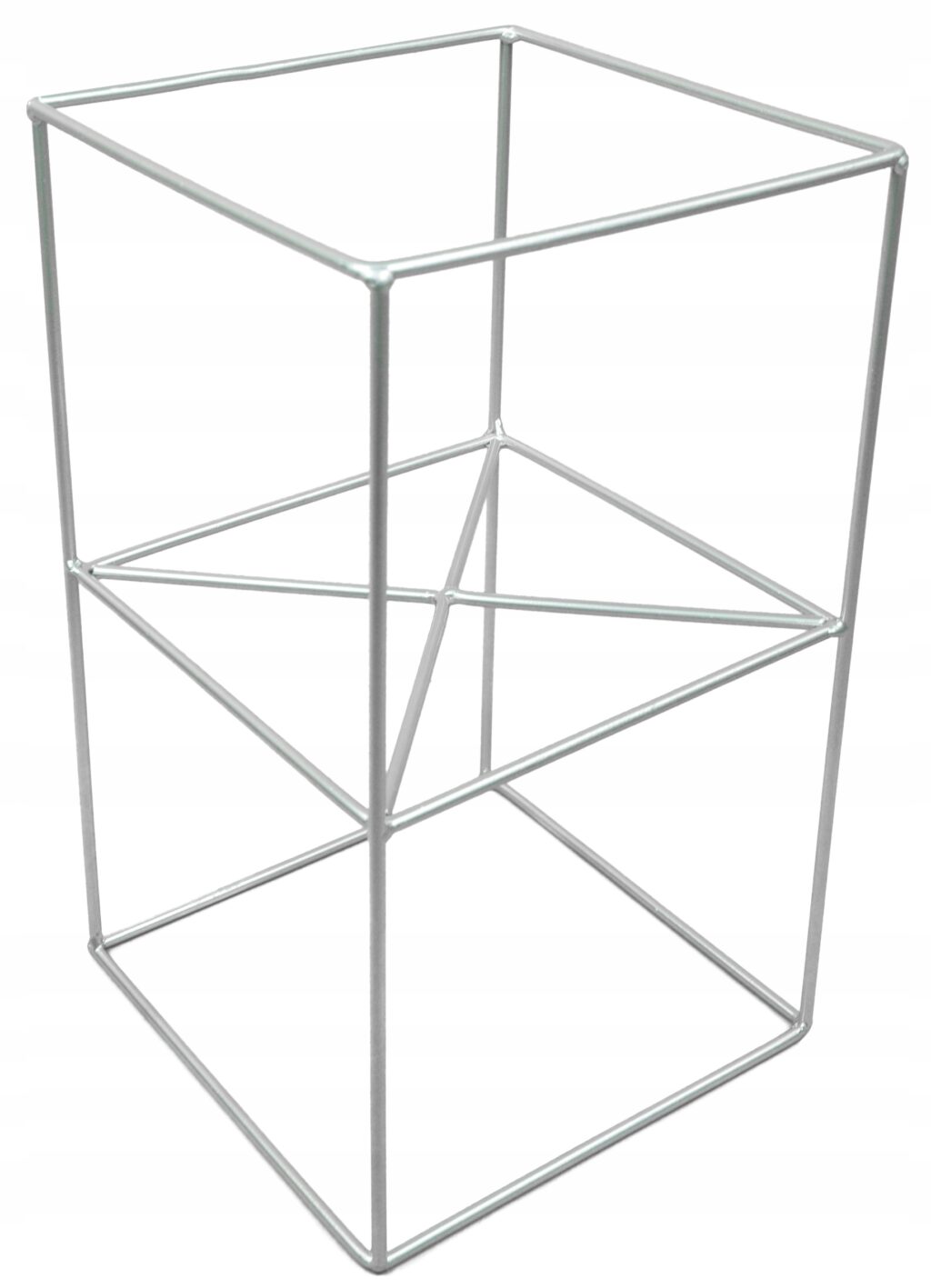 Kwietnik stojący Filo metalowy loft srebrny 40 cm - obrazek 4