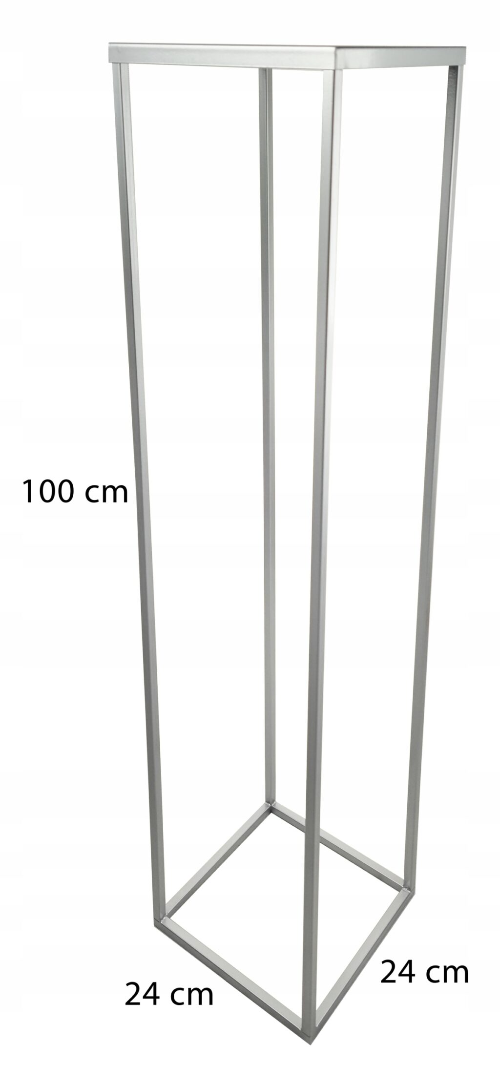 Kwietnik stojący metalowy glamour 100cm srebrny - obrazek 5