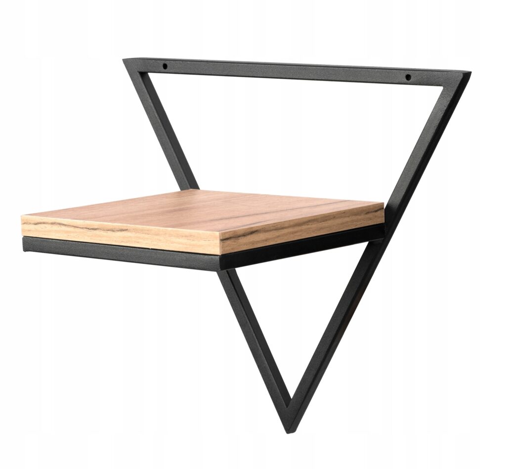 Kwietnik metalowy wiszący czarny na ścianę blat - obrazek 2