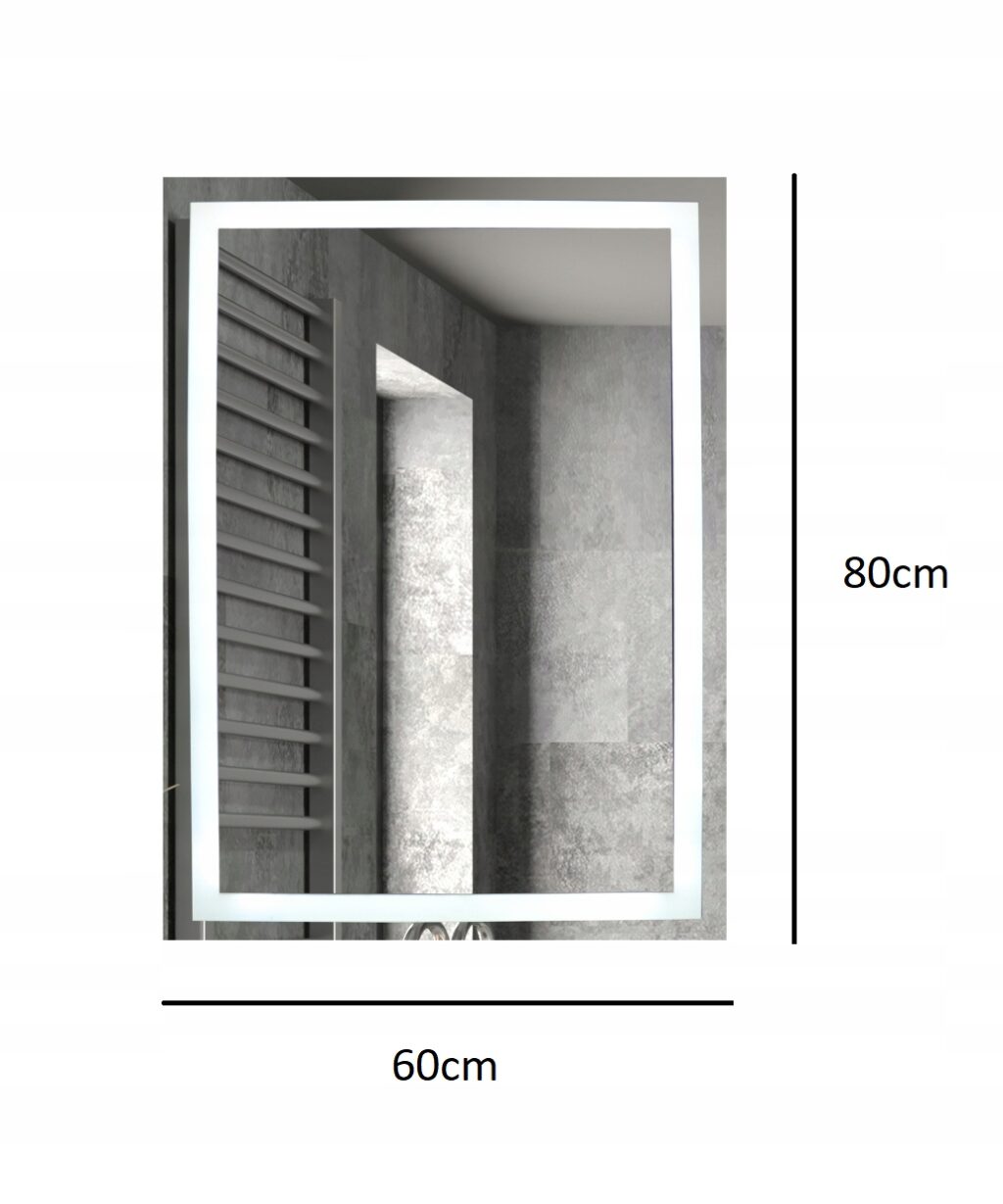 Lustro łazienkowe podświetlane Led Nocturn 60x80cm - obrazek 5