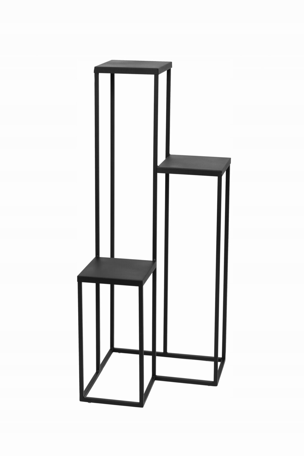 Kwietnik stojak metal loft czarny 3 donicowy - obrazek 3