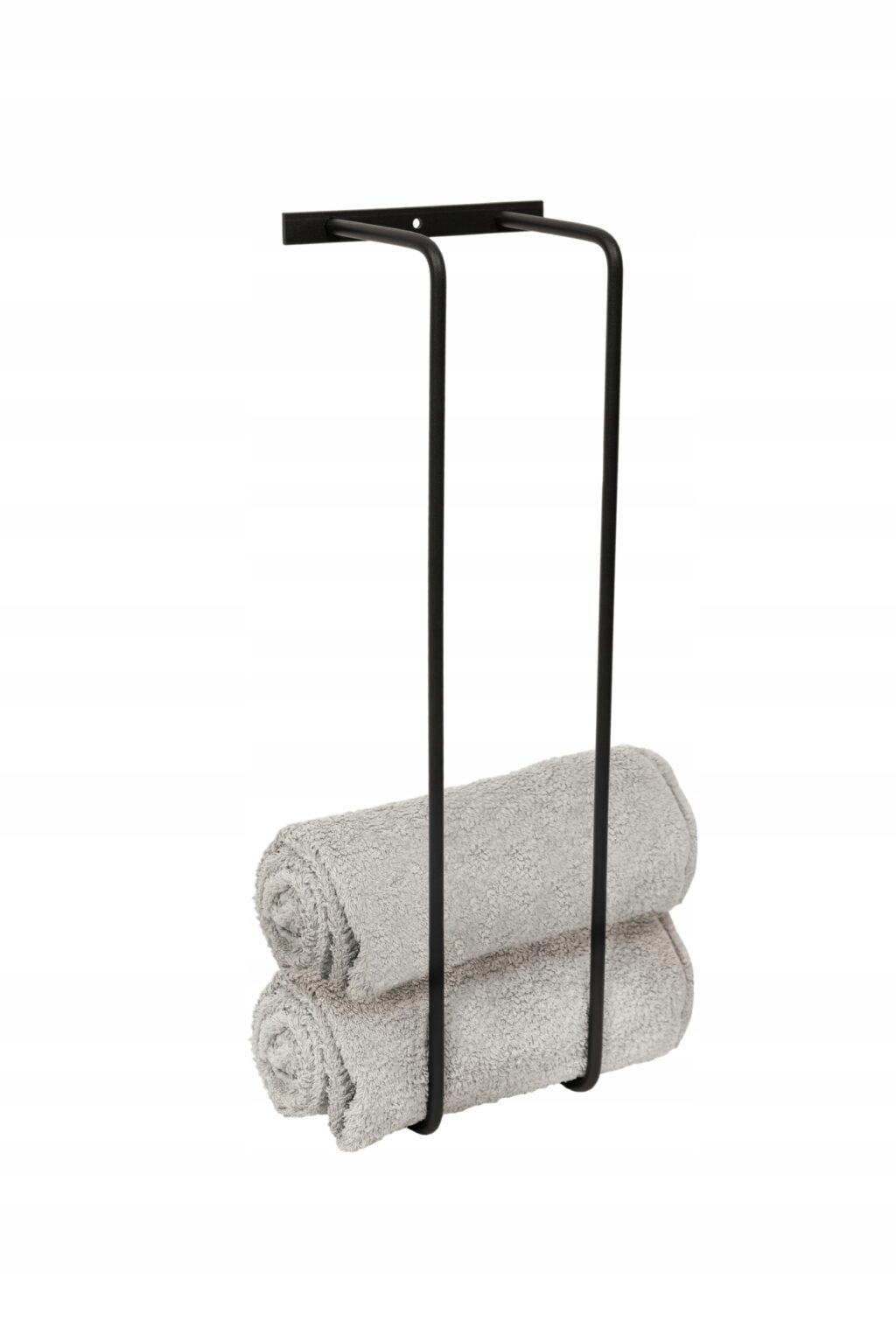 Wieszak ścienny łazienkowy na ręczniki loft czarny