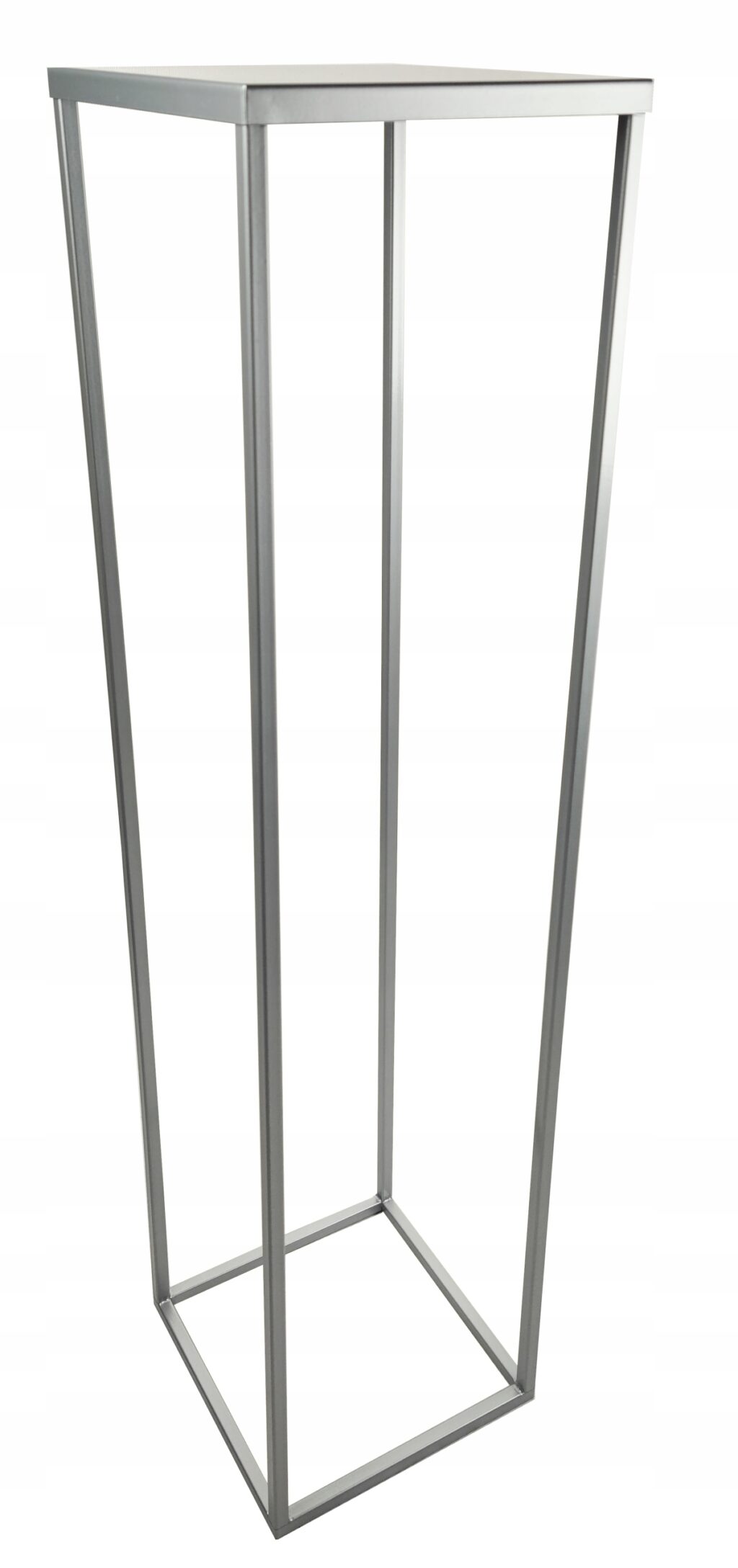 Kwietnik stojący metalowy glamour 100cm srebrny