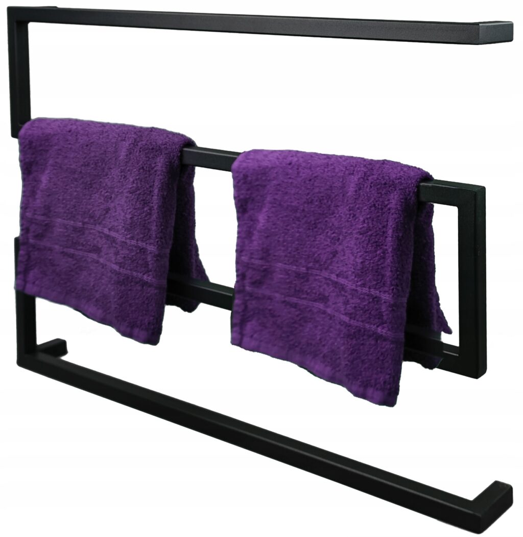 Wieszak metalowy ścienny na ścianę czarny loft - obrazek 3