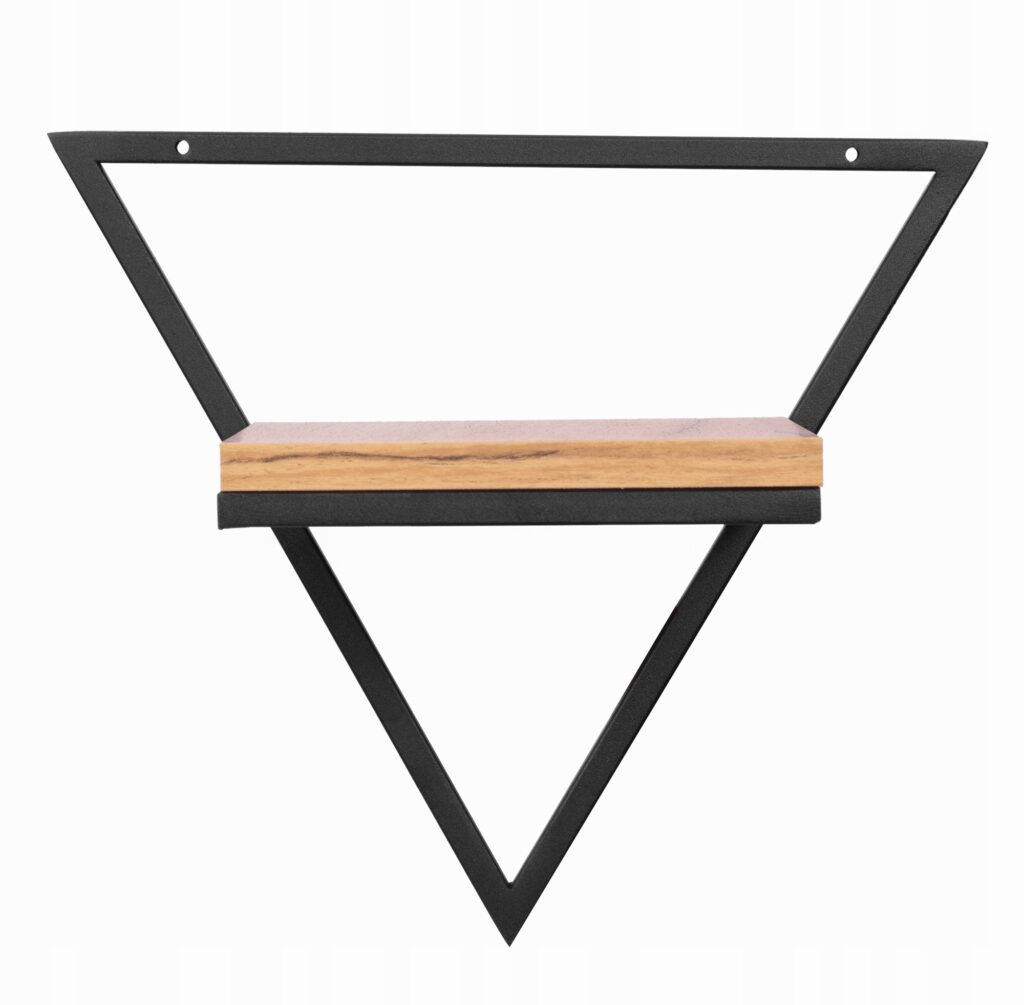 Kwietnik metalowy wiszący czarny na ścianę blat