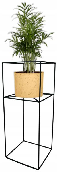 Kwietnik stojący Filo metalowy loft czarny 60 cm