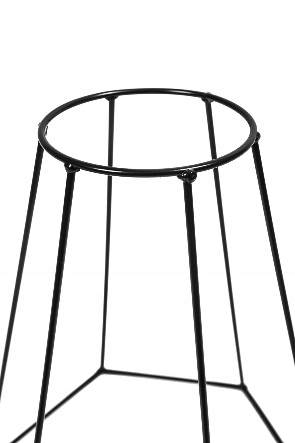 Kwietnik stojący metalowy loft czarny drut Stella - obrazek 2