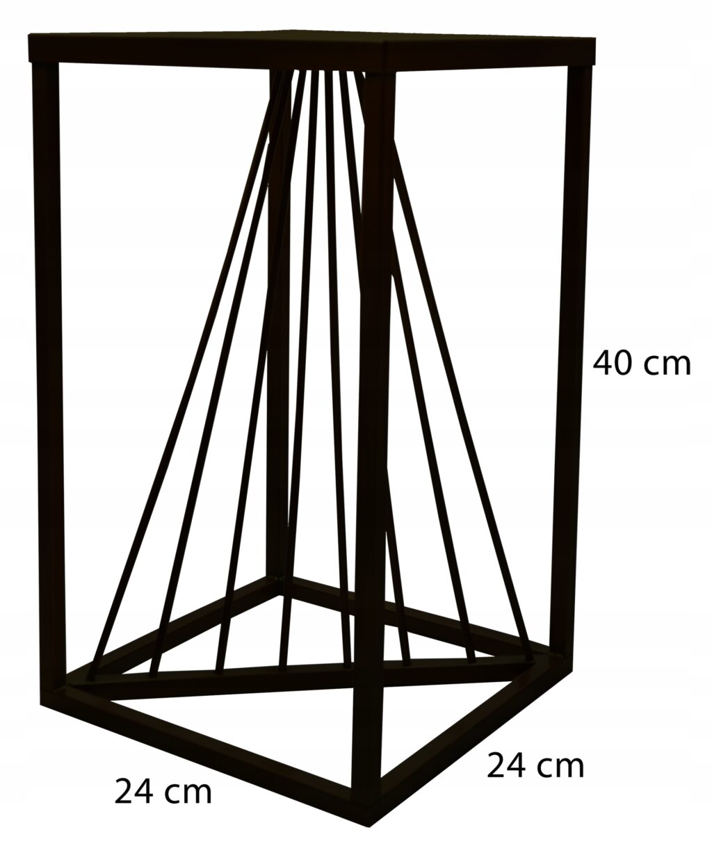 Kwietnik metalowy stojący RIVER czarny 40cm - obrazek 6
