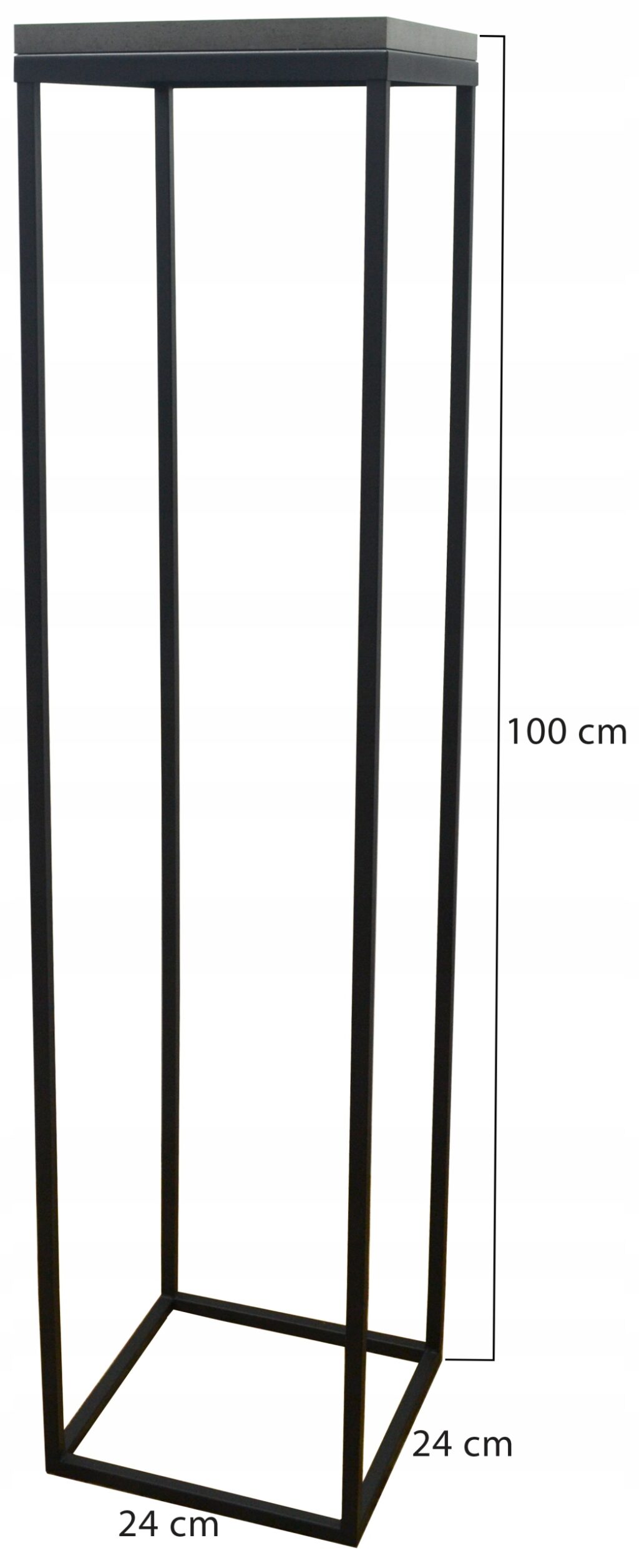 Kwietnik metal loft czarny blat Beton Ciemny 100cm - obrazek 6