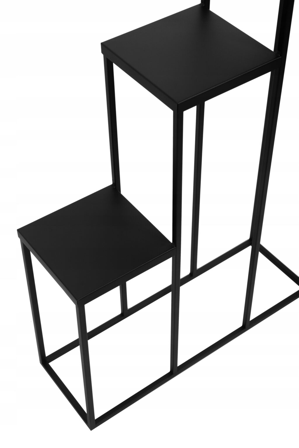 Kwietnik stojak metal loft 3 donicowy czarny - obrazek 2