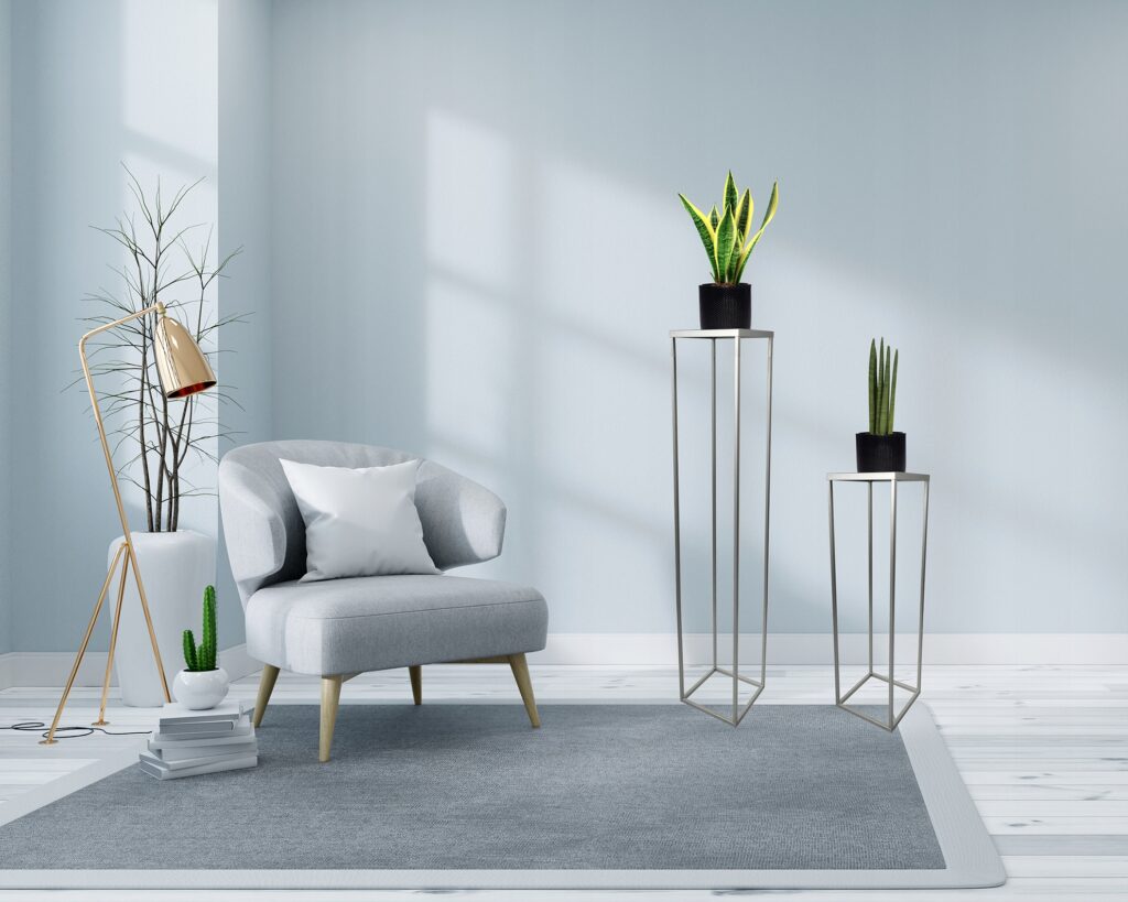 Kwietnik stojący metalowy glamour 100cm srebrny - obrazek 7