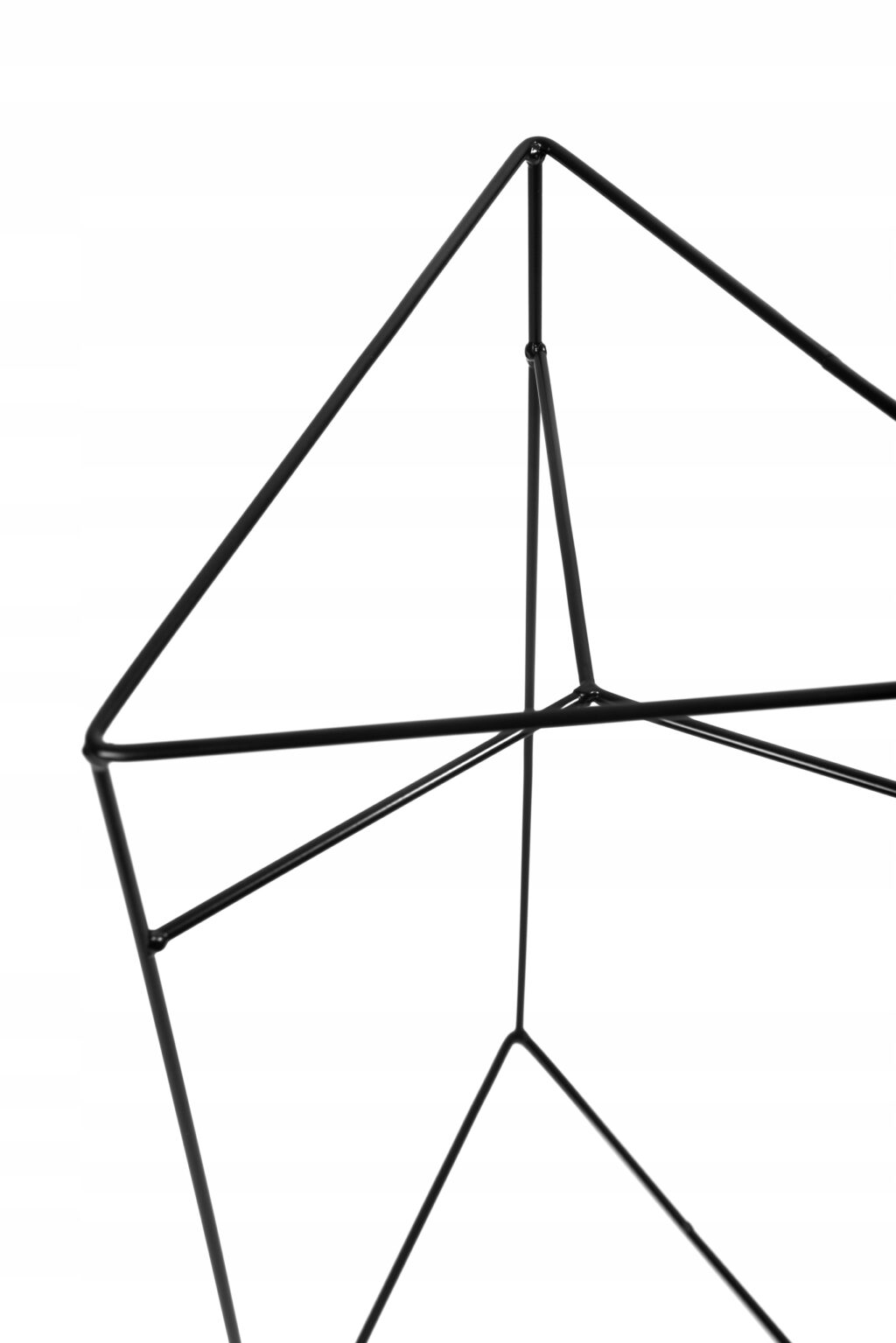 Kwietnik stojący metalowy loft czarny drut Asta - obrazek 4