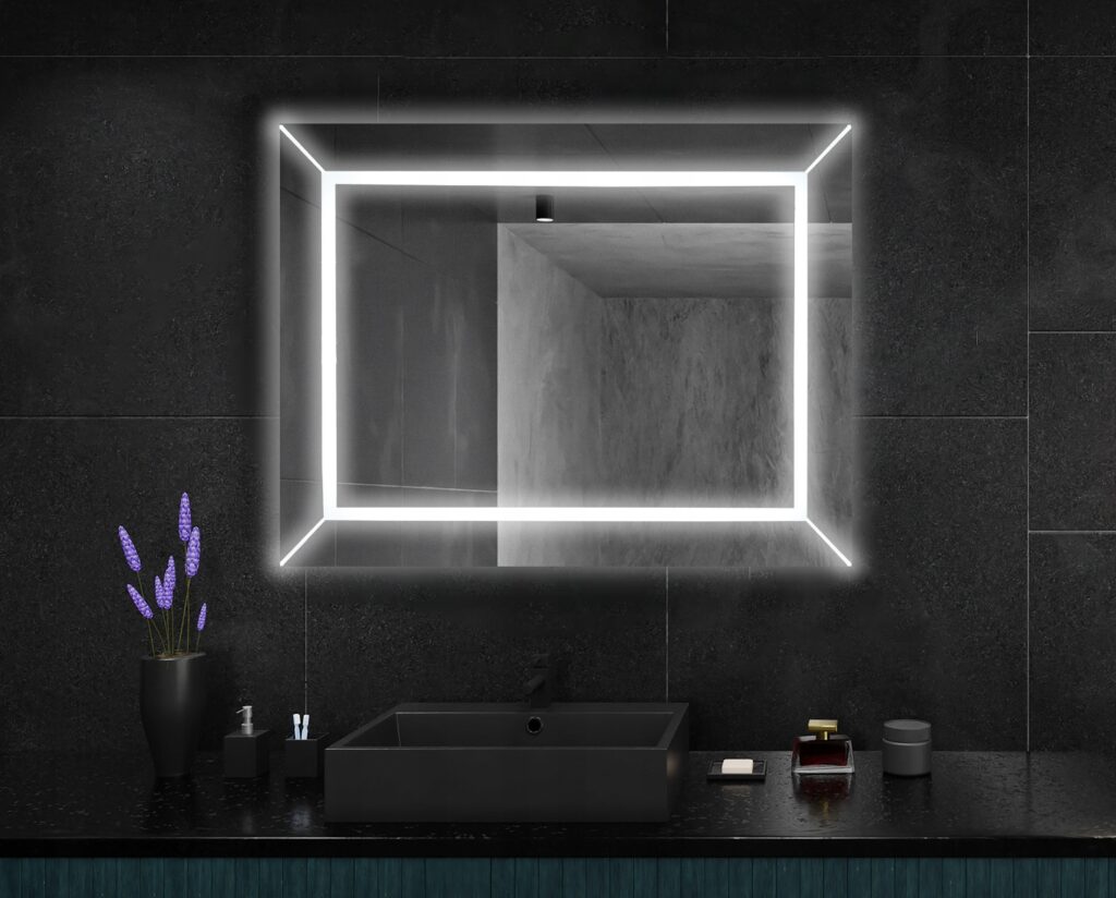 Lustro łazienkowe podświetlane Led Exton 70x90cm - obrazek 4