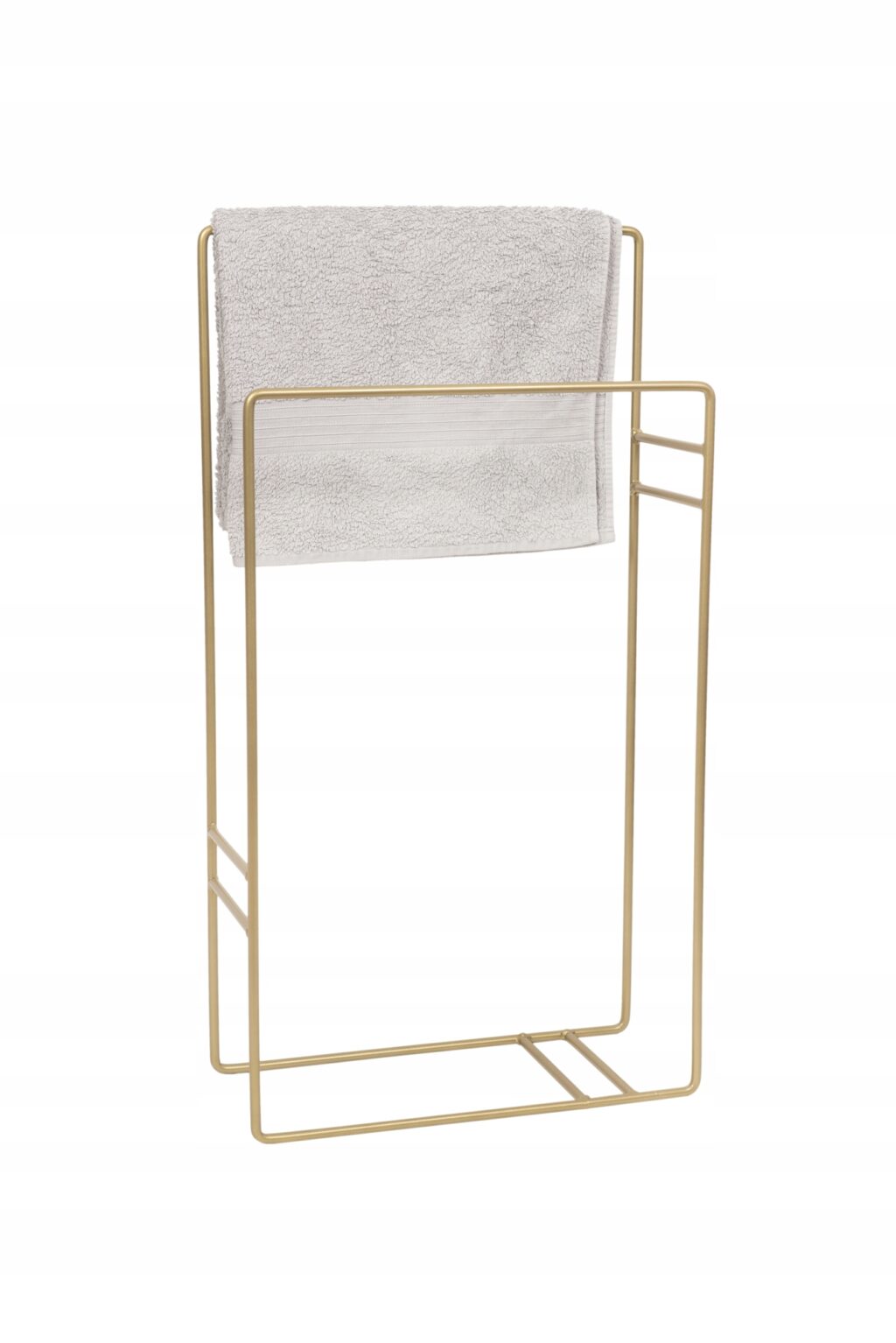 Stojak wieszak łazienkowy na ręczniki loft złoty