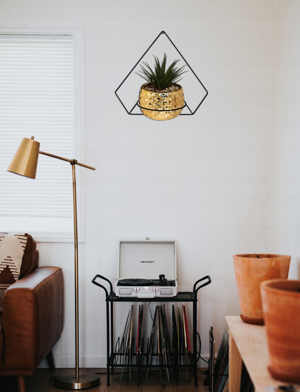 Kwietnik wiszący na ścianę loft metalowy czarny - obrazek 3