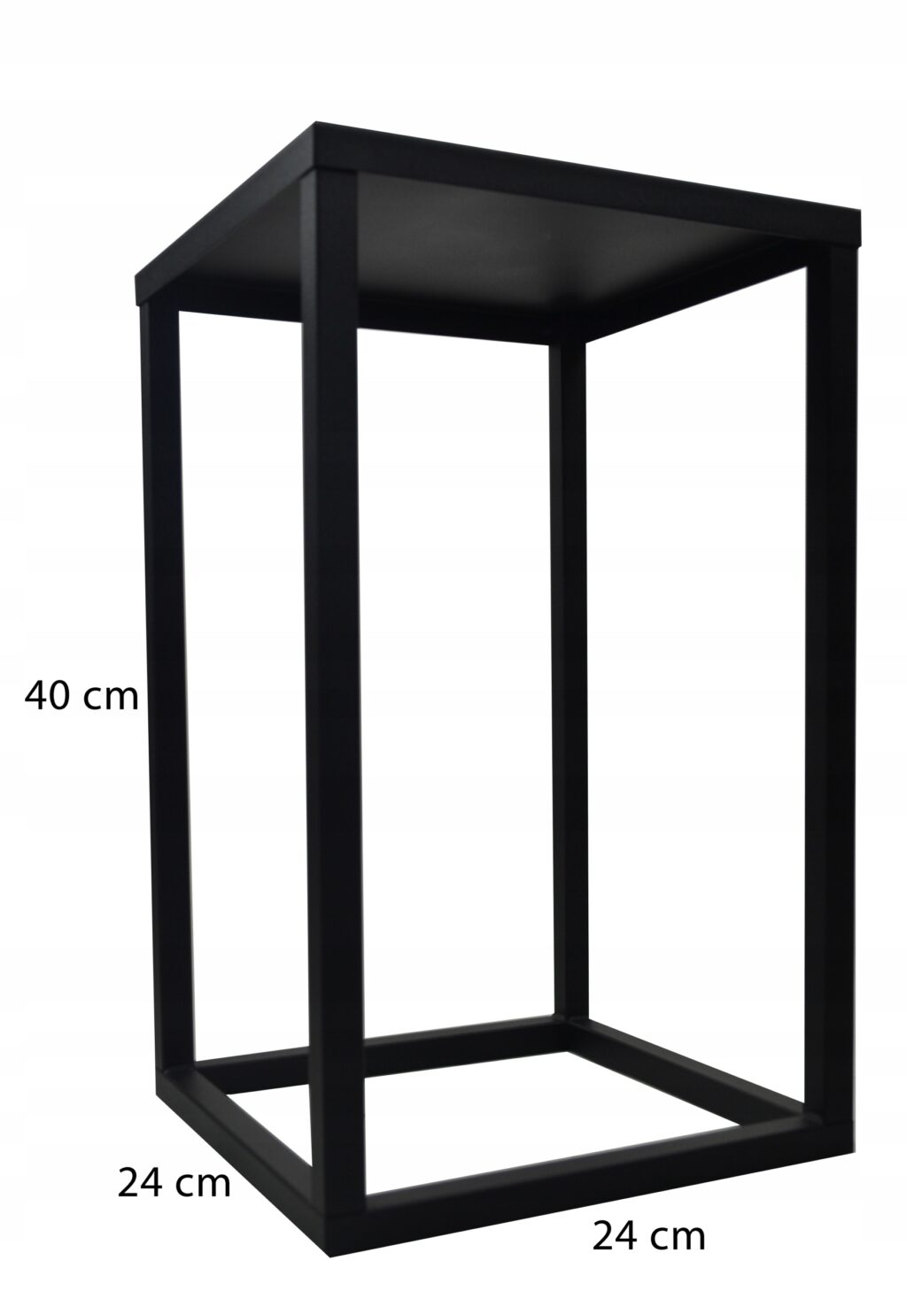 Kwietnik metalowy loft 40 cm solidny 16mm czarny - obrazek 4