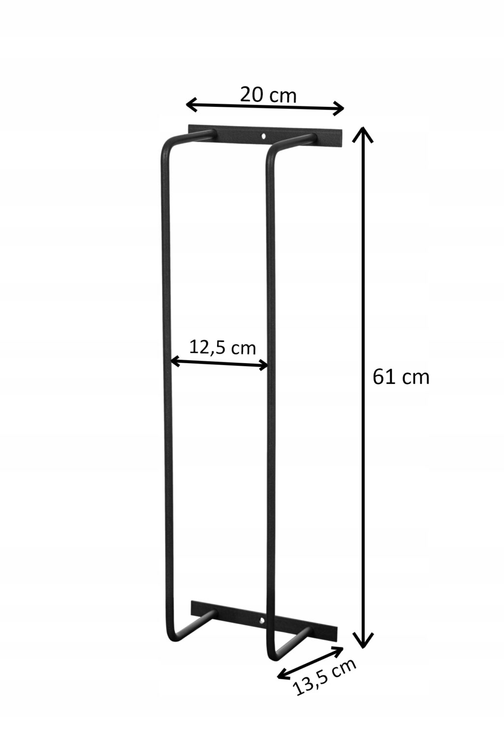 Wieszak ścienny łazienkowy na ręczniki loft czarny - obrazek 6
