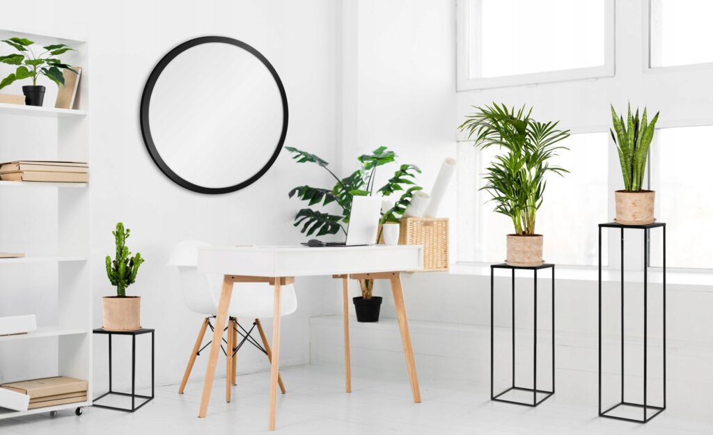 Kwietnik metalowy loft czarny zestaw 2 sztuki - obrazek 2