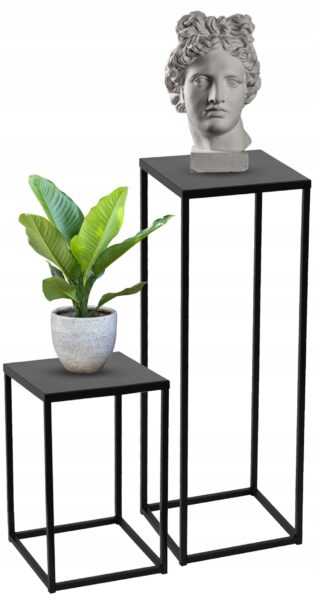 Kwietnik loft czarny balkon zestaw 2szt PRODUCENT