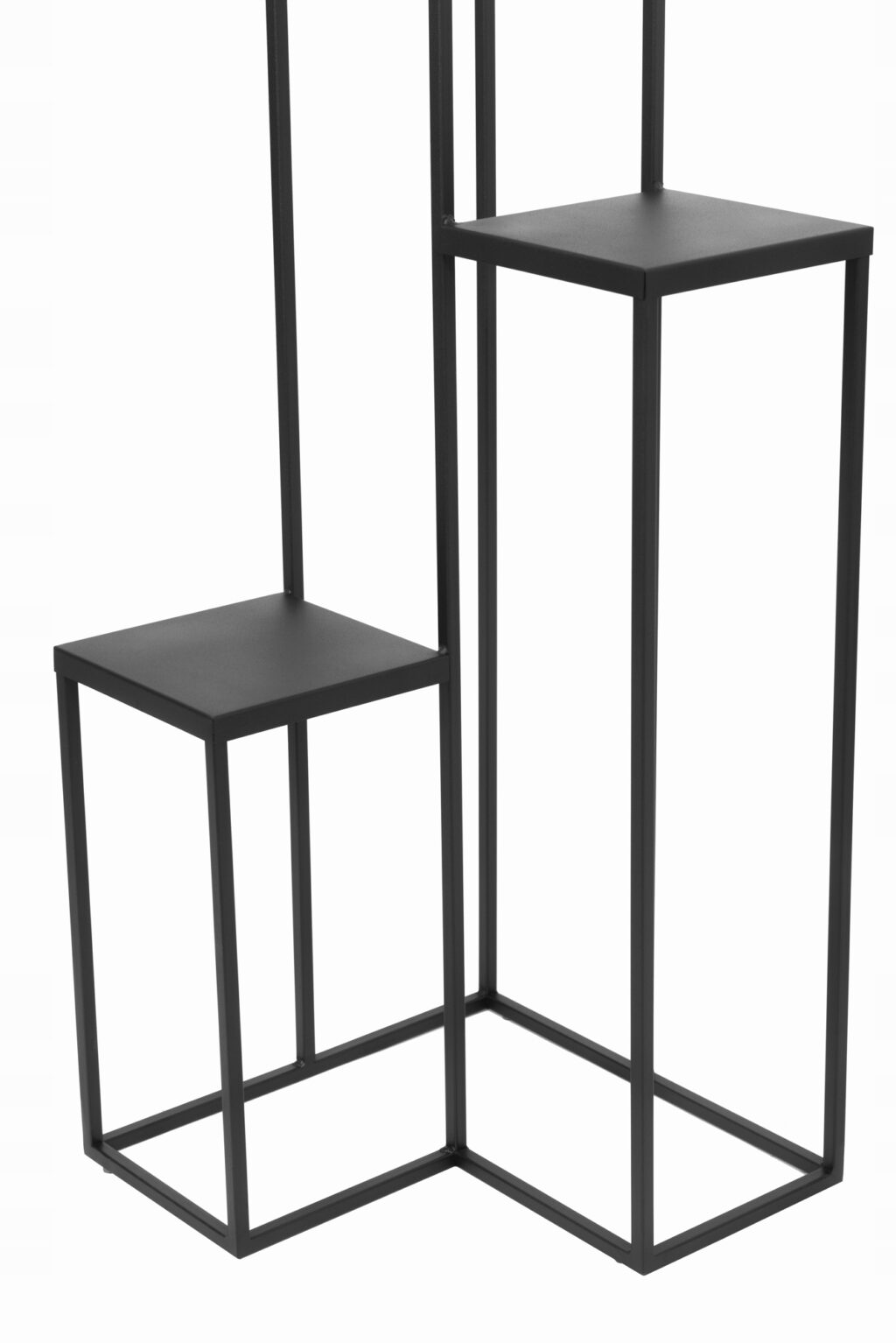 Kwietnik stojak metal loft czarny 3 donicowy - obrazek 5