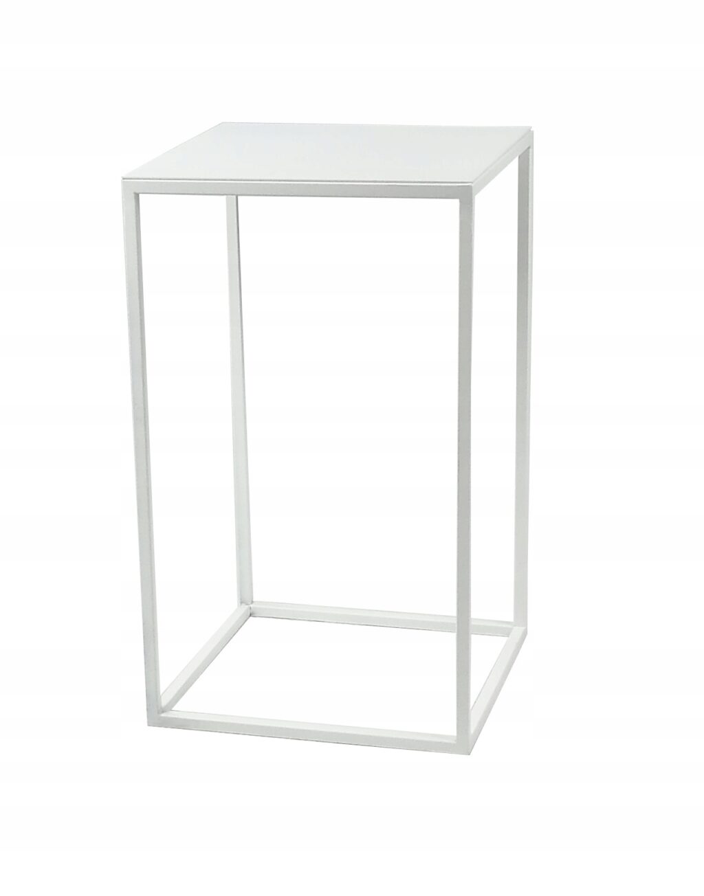 Kwietnik stojący Loft metalowy biały 40 cm