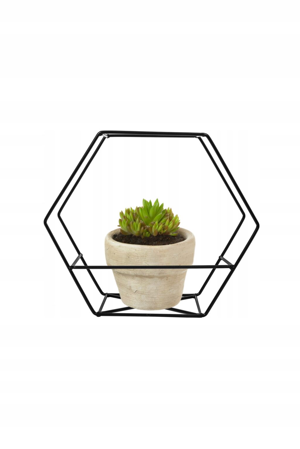 Kwietnik wiszący na ścianę loft czarny drut Favo