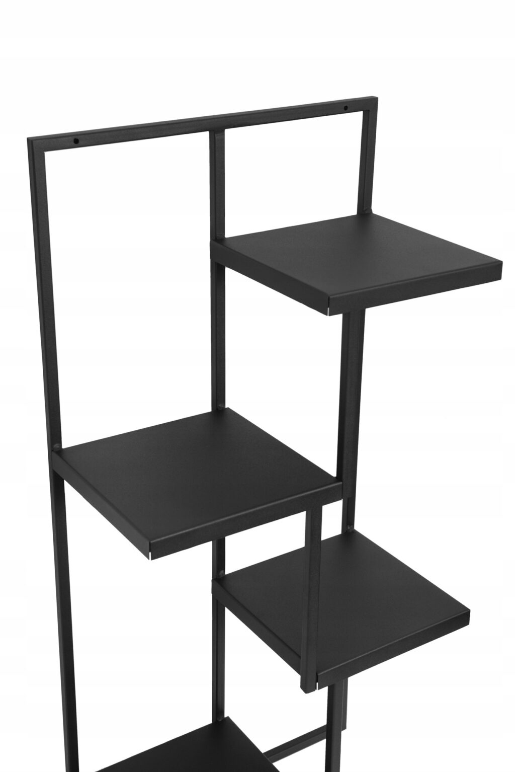 Kwietnik metalowy wiszący loft czarny 4 półki - obrazek 2