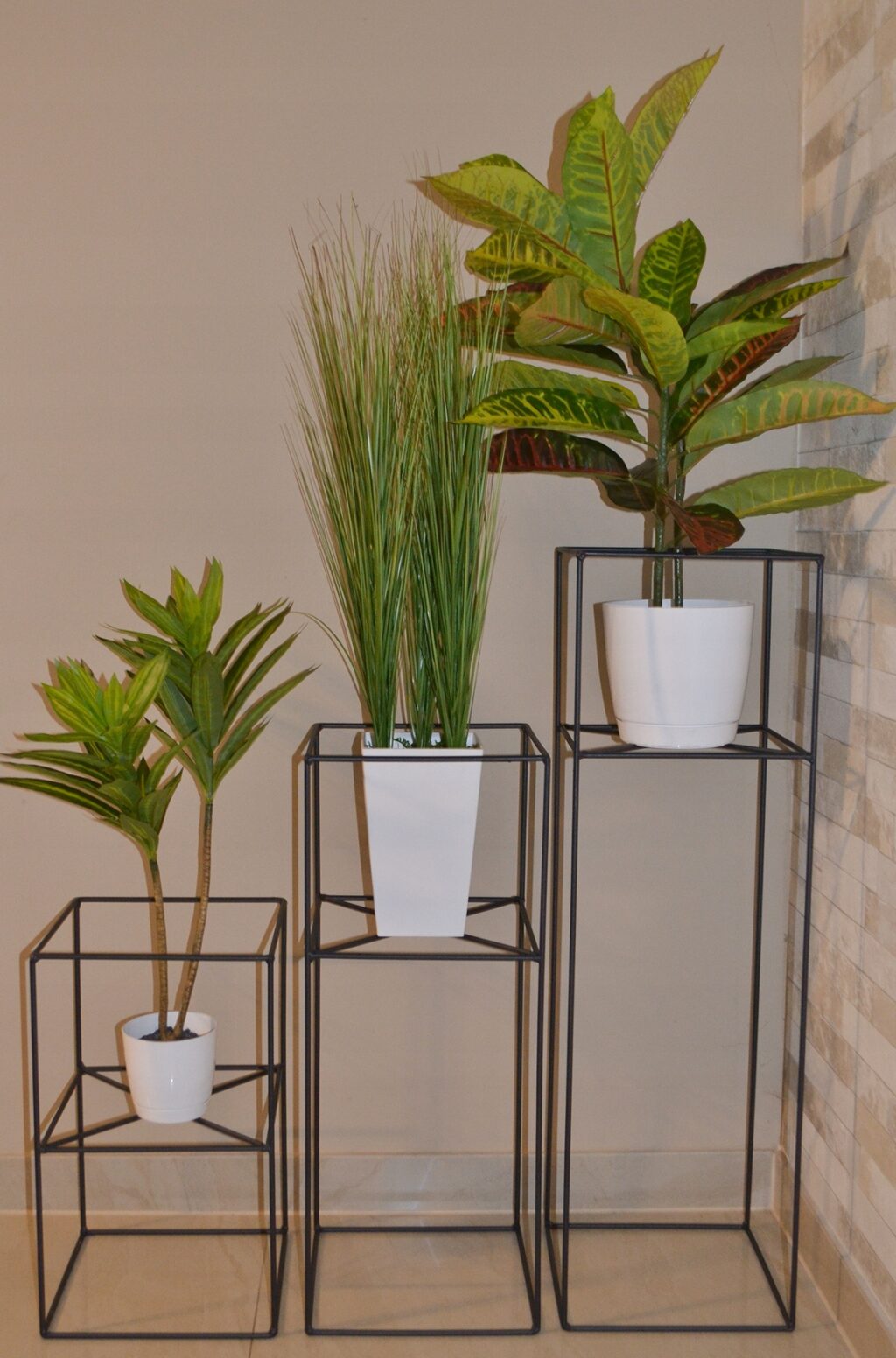 Kwietnik stojący Filo metalowy loft czarny 80 cm - obrazek 9