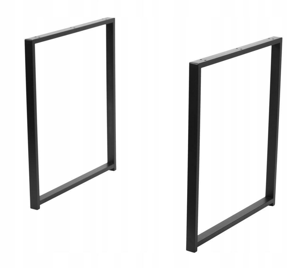 NOGI DO STOŁU BIURKA ŁAWY STOLIKA METALOWE 72x70CM CZARNE LOFT 2SZT POLSKIE - obrazek 4