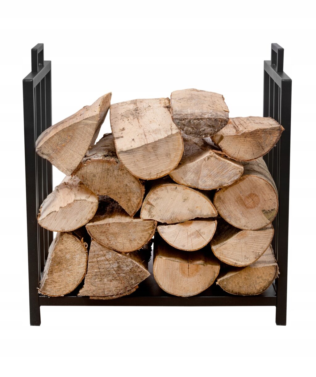 Stojak na drewno do kominka Kosz metalowy na drewno kominkowe