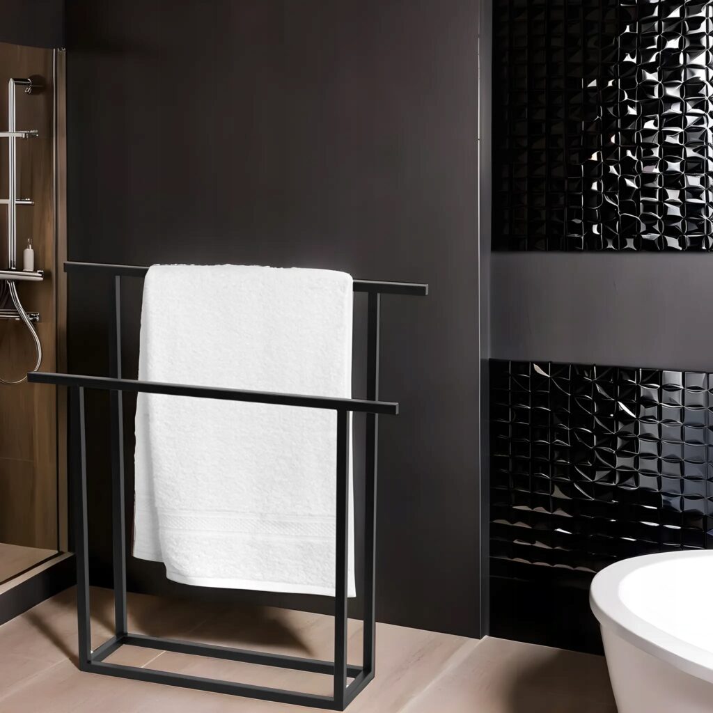 STOJAK WIESZAK STOJĄCY ŁAZIENKOWY NA RĘCZNIKI METALOWY T-STILO DUO W80 - obrazek 11